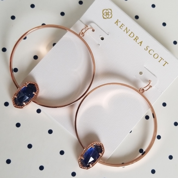 Kendra Scott Jewelry - Kendra Scott Rose Gold & Navy Elora Earrings